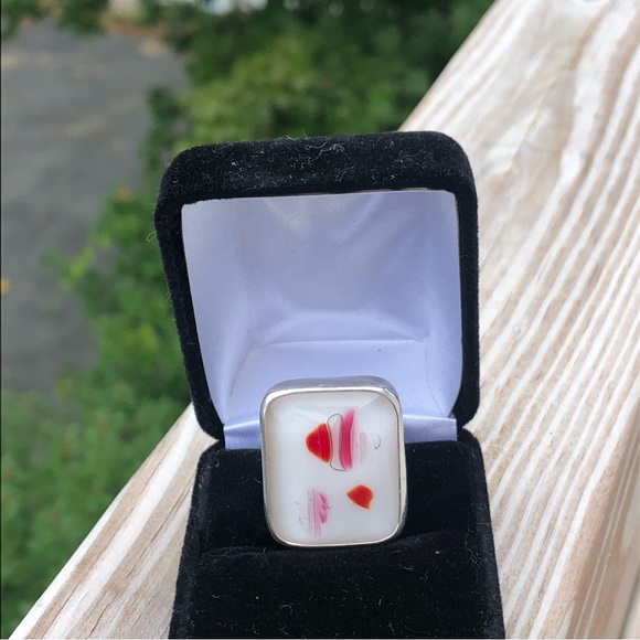 Sterling silver Glass Art Ring - Picture 6 of 16